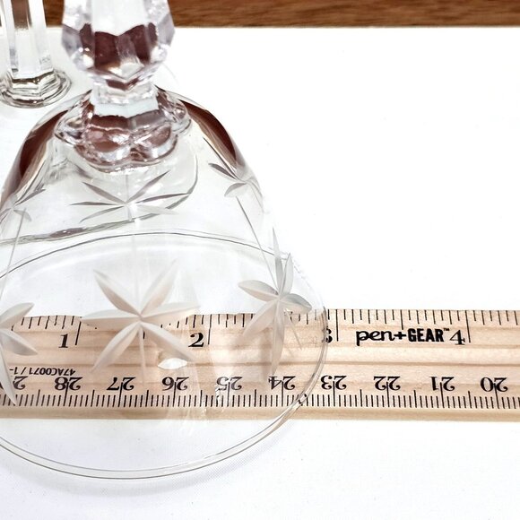 2 Libbey Candlelight Liquor Cocktail Glasses 5.5” cut glass starlight stars MCM - Picture 7 of 7